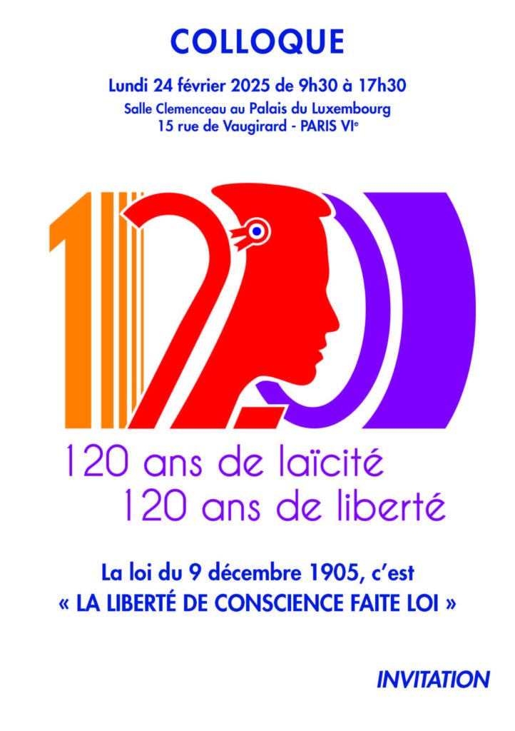 [Ufal nationale] Colloque : 120 ans de laïcité, 120 ans de liberté, 24 février, Sénat @ Salle Clémenceau - Sénat